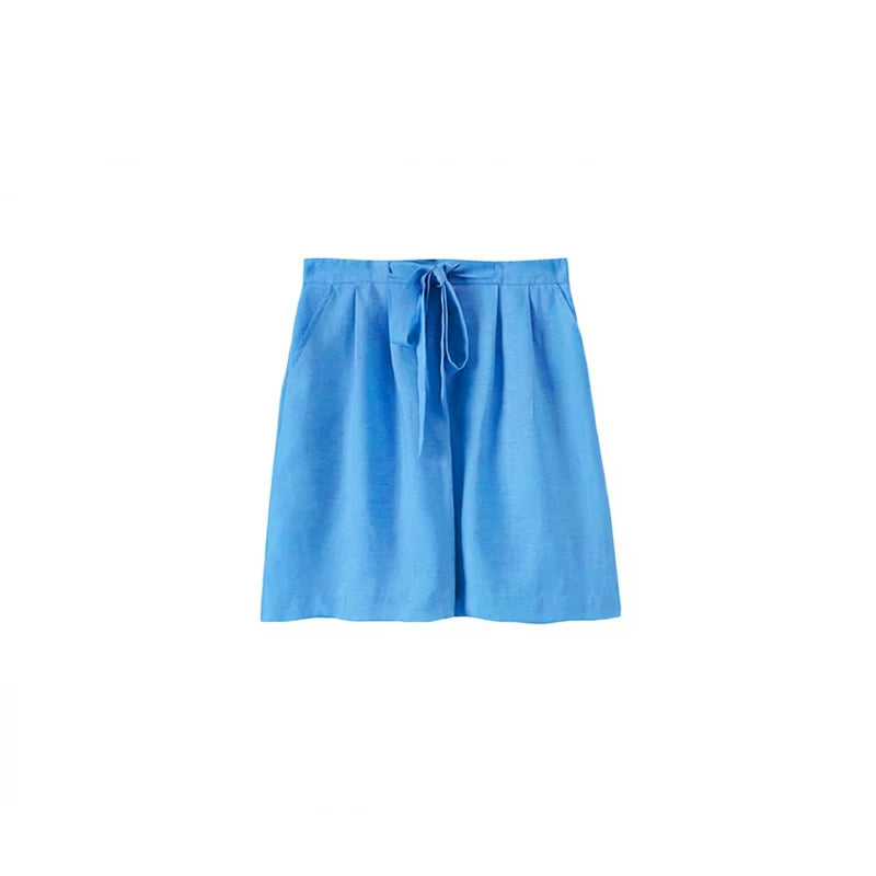 Cotton Linen Bermuda Shorts