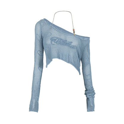 Holo Knit Asymmetric Top