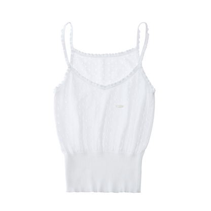 Retro Lace Knitted Vest
