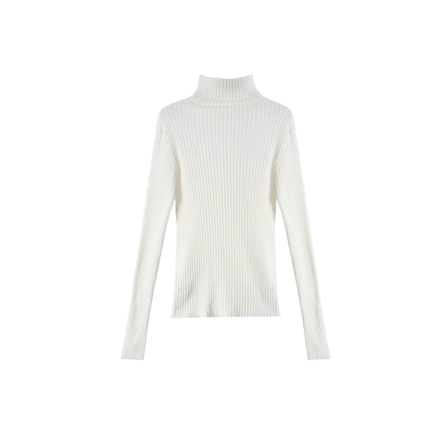 Soft Cloud Ribbed Turtleneck Sweater