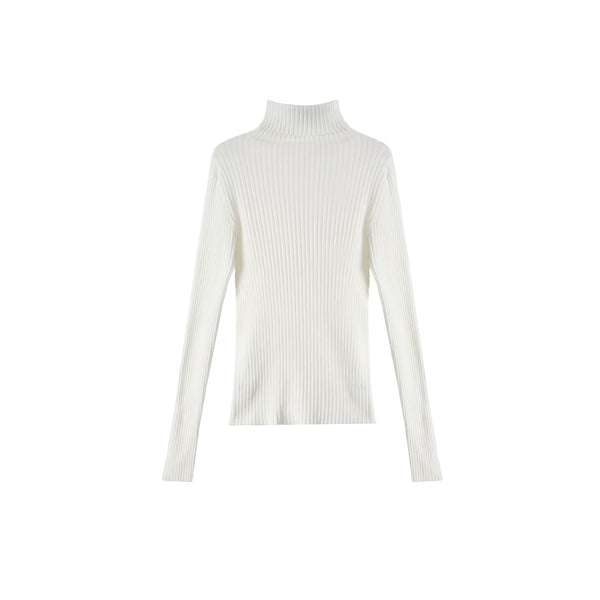 Soft Cloud Ribbed Turtleneck Sweater