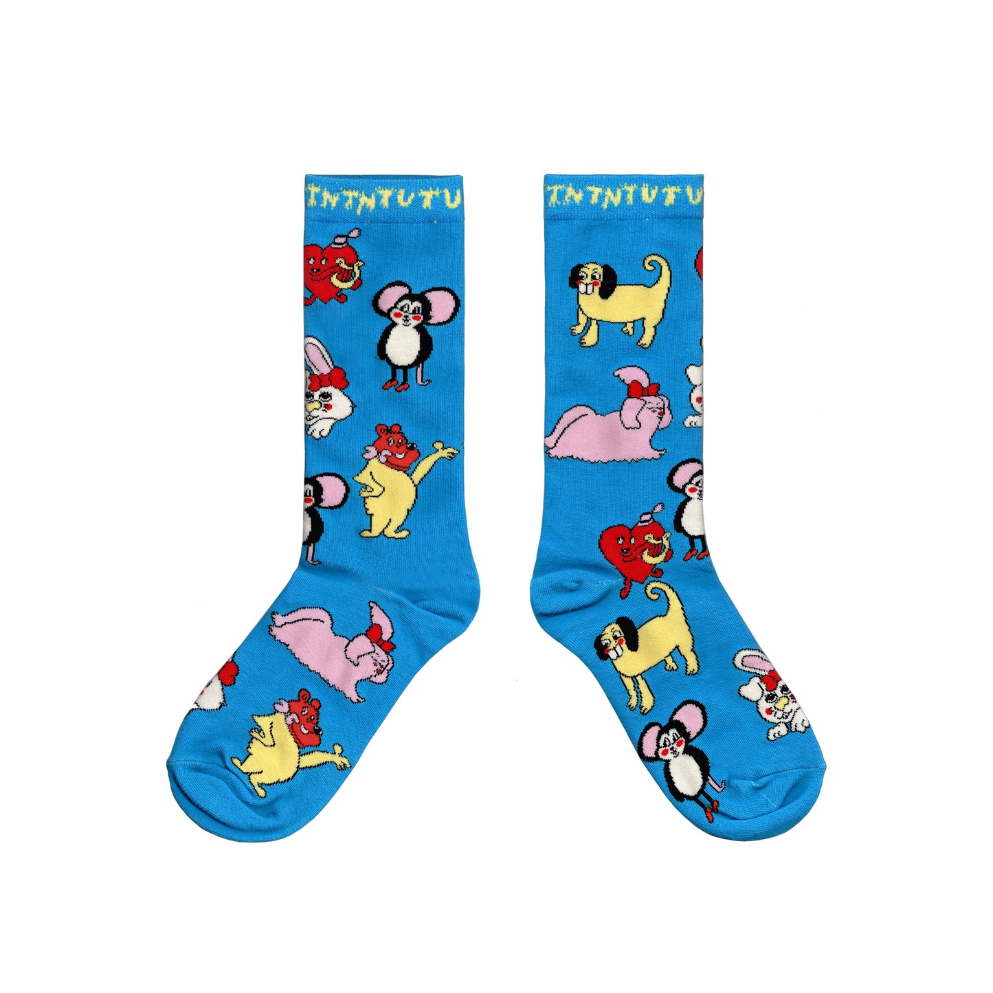 Peach Heart Mid-Calf Socks