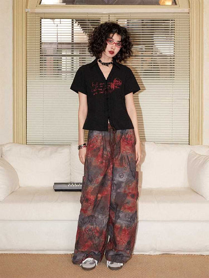 Casual loose printed pants