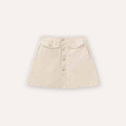 Beige Navy Collar Jacket Set-Up