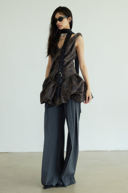 Dark Rock Vest Slip Dress