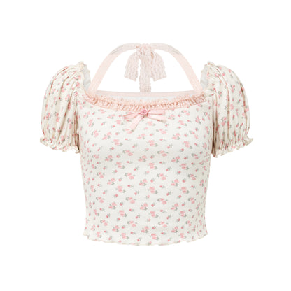 Floral One-Shoulder Top & Skirt Set-Up