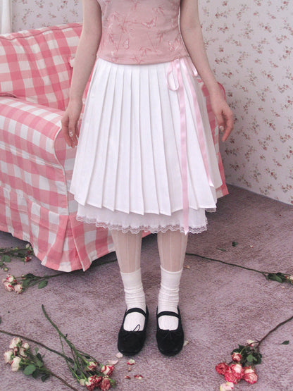 A-line pleated skirt