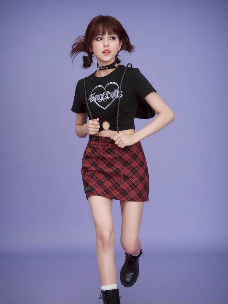 Punk plaid skirt