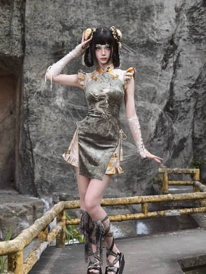 Short cheongsam dress