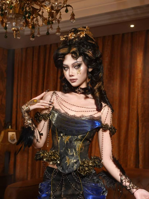 European style rose corset