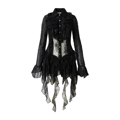 Romantic Lace Asymmetrical Dress