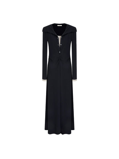 Autumn Knit One-Shoulder Dress