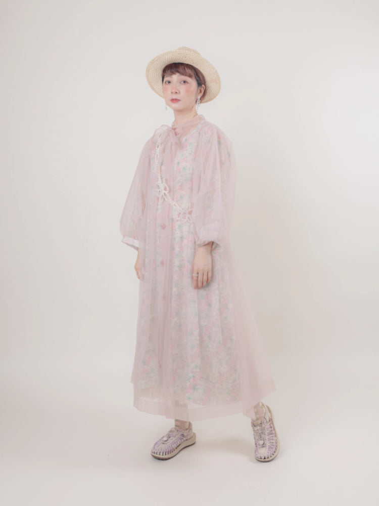 Floral doll style long dress