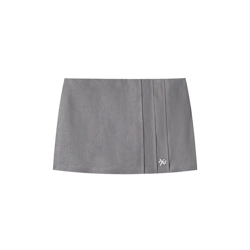 Lyocell Linen A-Line Short Skirt