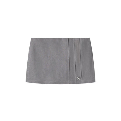 Lyocell Linen A-Line Short Skirt