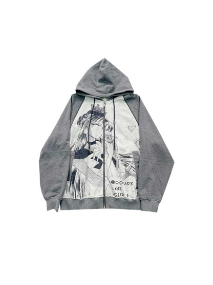 Printed hooded sweatshirt