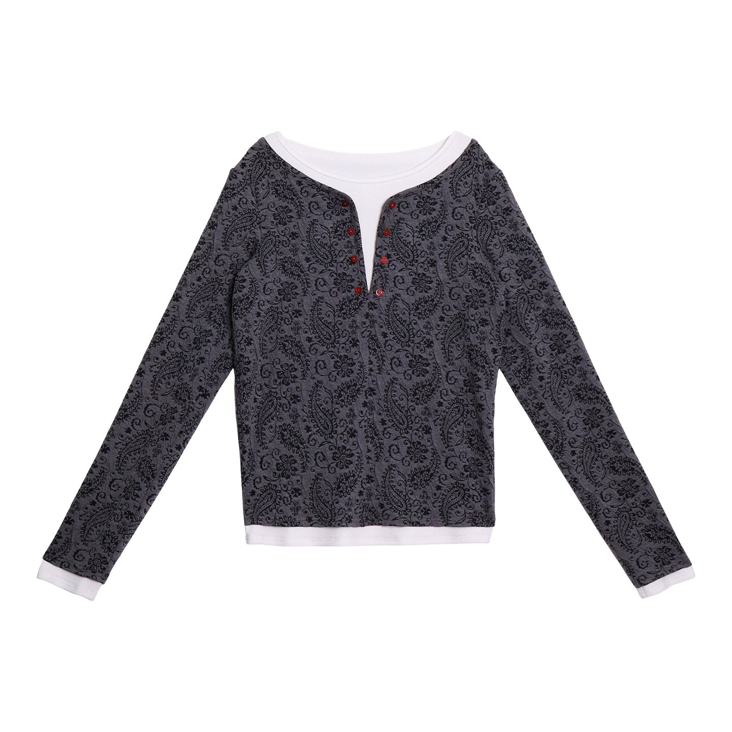 Retro Paisley Sweater Skirt Set-Up