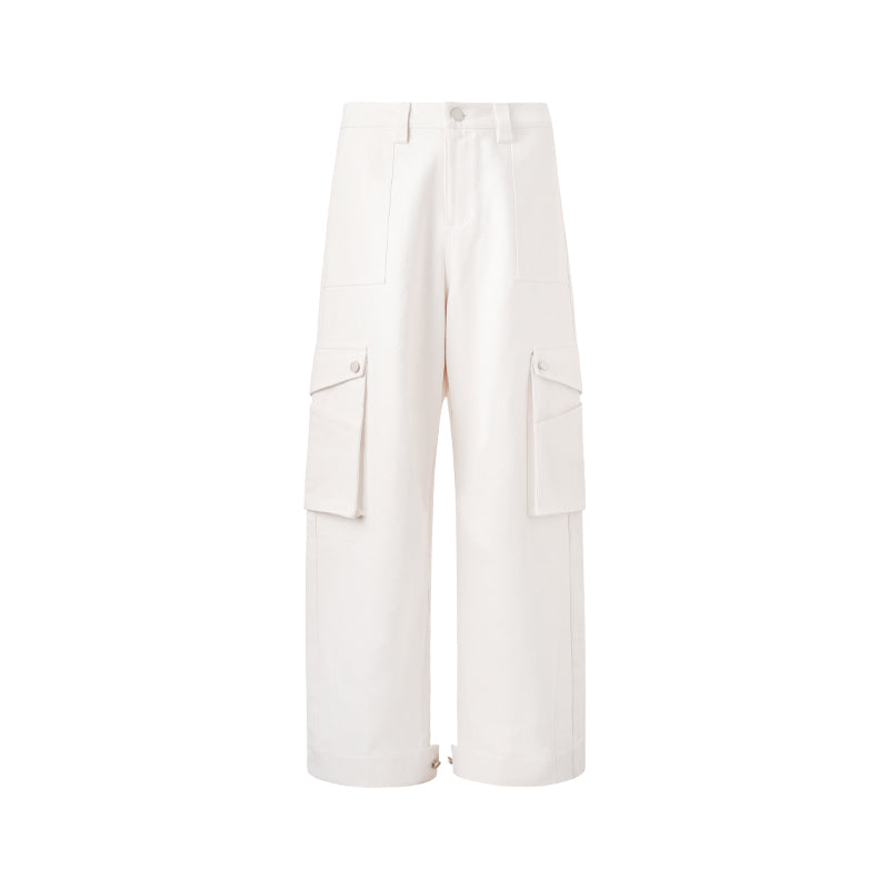 Ivory Wide-Leg Pants