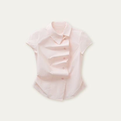 Pink Ruffle Lace Blouse