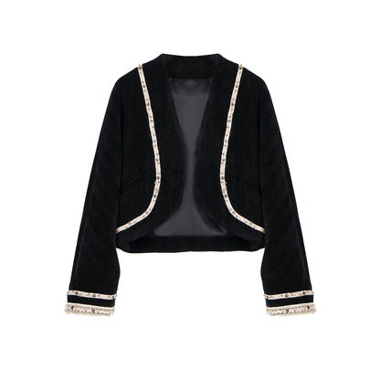 Ethnic Black Cocoon Jacket