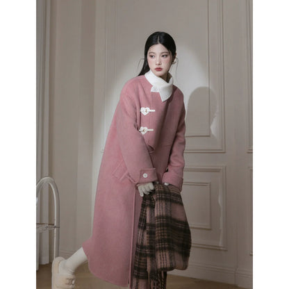 Alpaca double sided wool coat