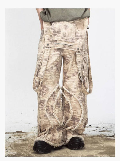 Camouflage multi-pocket overalls