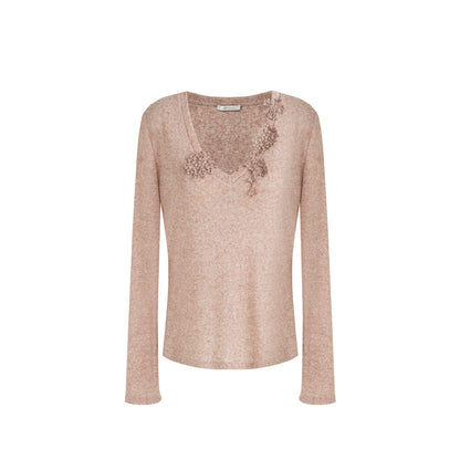 3D Crochet Patchwork Knitwear Top