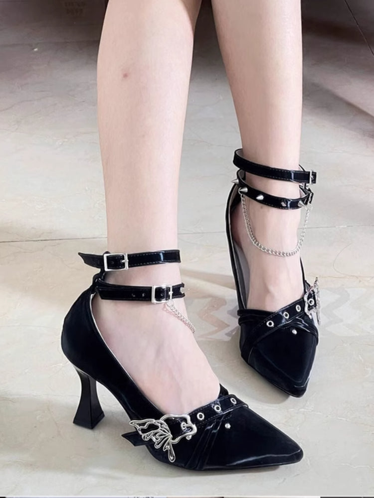 Punk style high heels