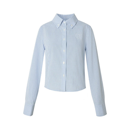 Foggy Velvet Plaid Long-Sleeve Shirt