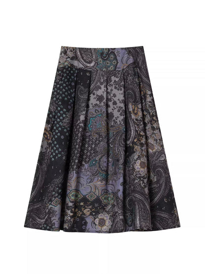 High waist A-line skirt