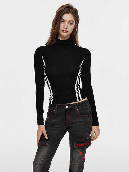 Slim fit long sleeve inner top