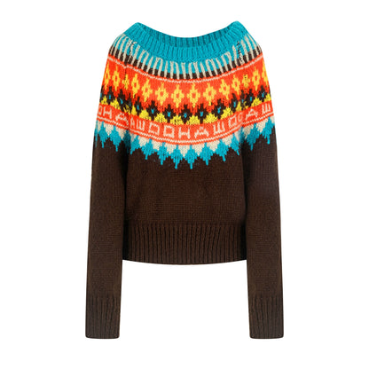 Brushed Fair Isle Winter Sweater