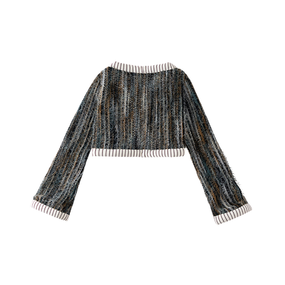Boho Furry Cotton Cardigan Top