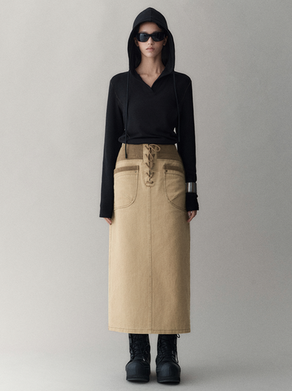 retro design sense straight skirt