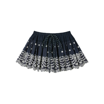 Embroidery Lace A-Line Skirt