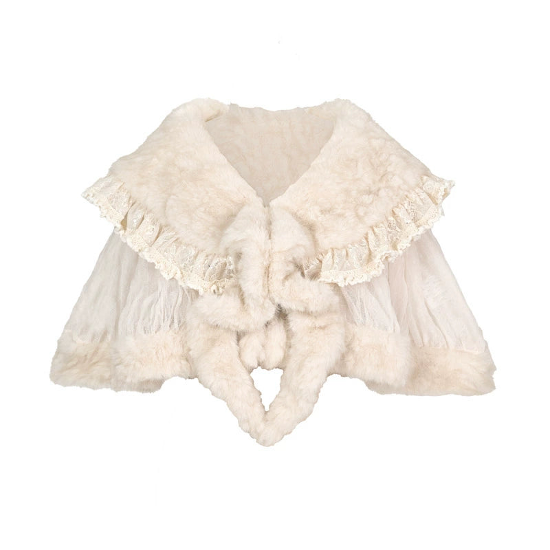 Slavic Daughter Fur Cape Dress Set-Up