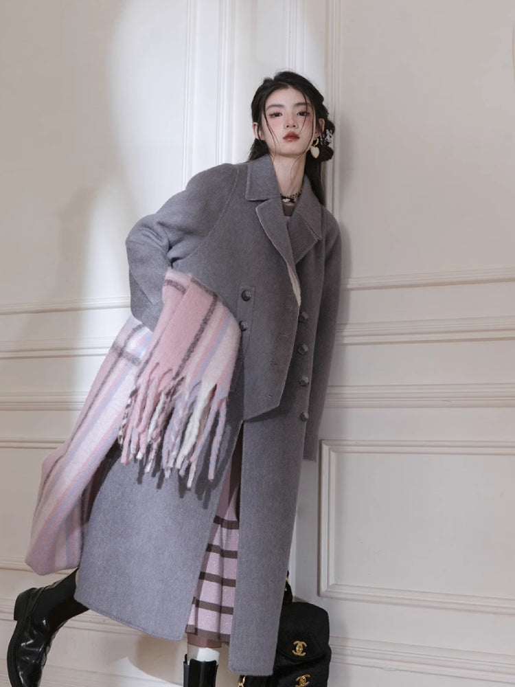 Double breasted wool coat