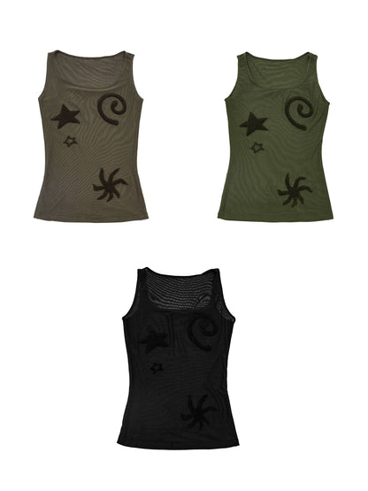 Mesh Star Tank Top