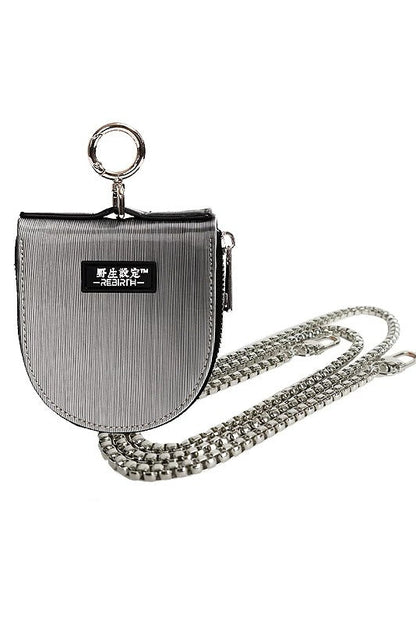 Borsetta con catena argentata Wild Key