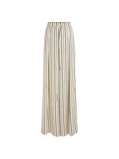 High-Waist Striped Wide-Leg Pants