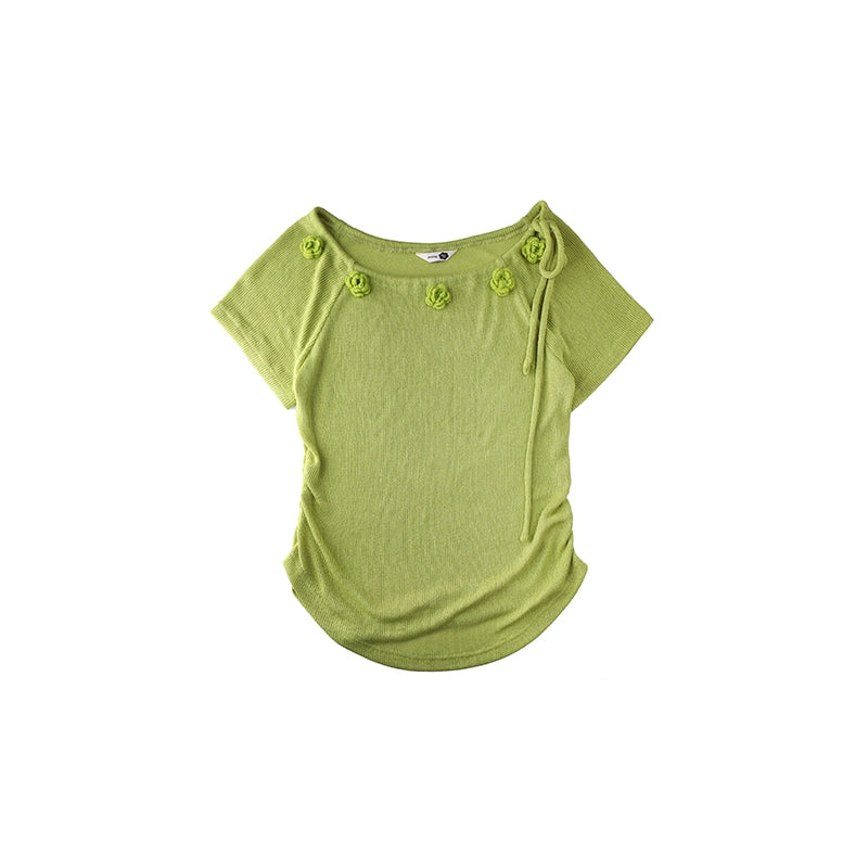 Flower Crochet Knit Top