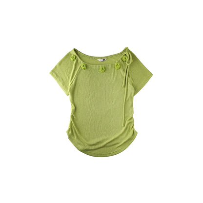 Flower Crochet Knit Top