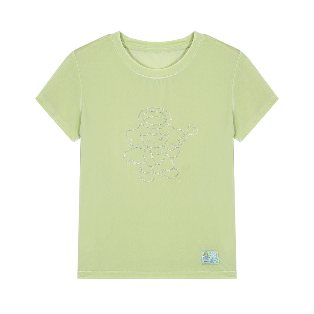 Light Green Velvet Tee