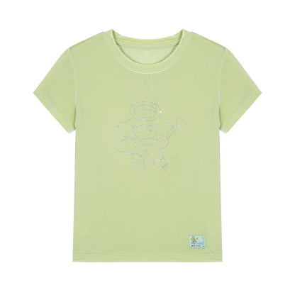 Light Green Velvet Tee