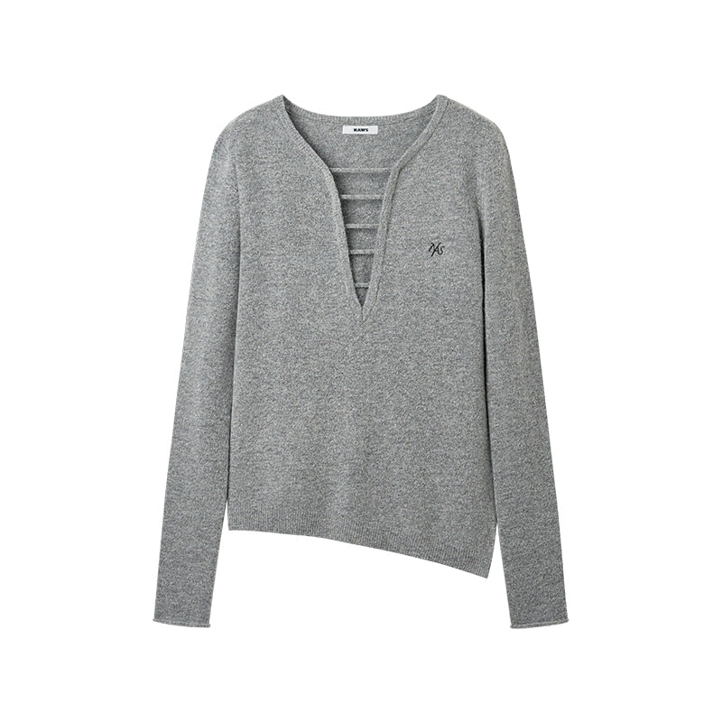 Alpaca Wool V-Neck Sweater