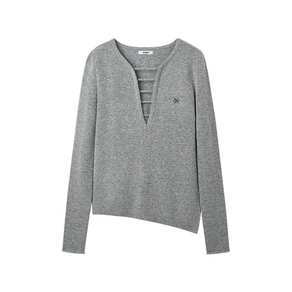 Alpaca Wool V-Neck Sweater