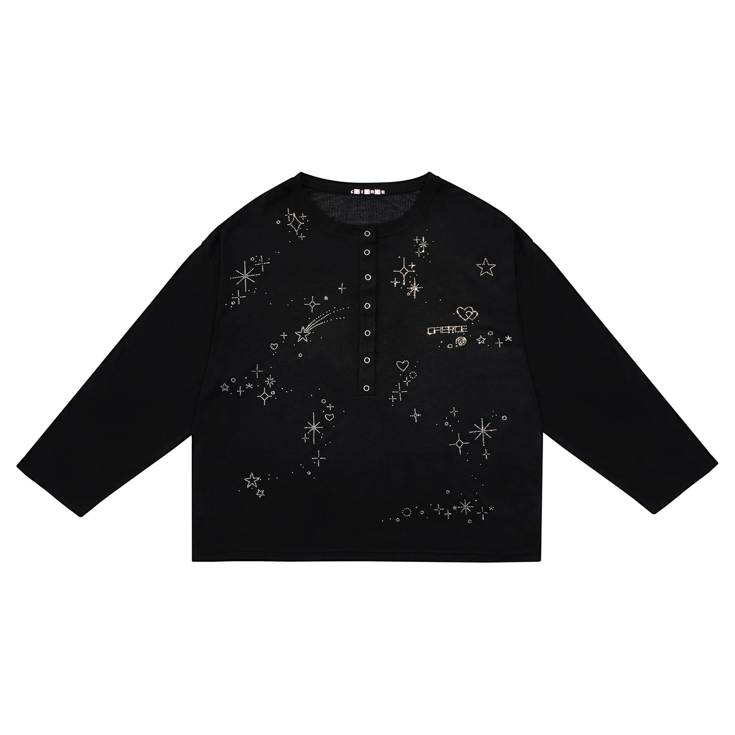 Starlight Rhinestone Open-Front Top