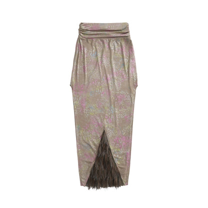 Carnivore Asymmetrical Layered Long Skirt