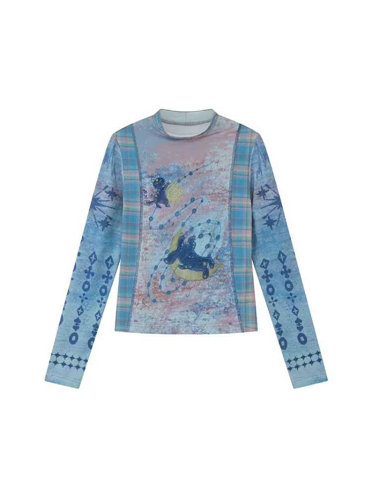 Printed long sleeve T-shirt