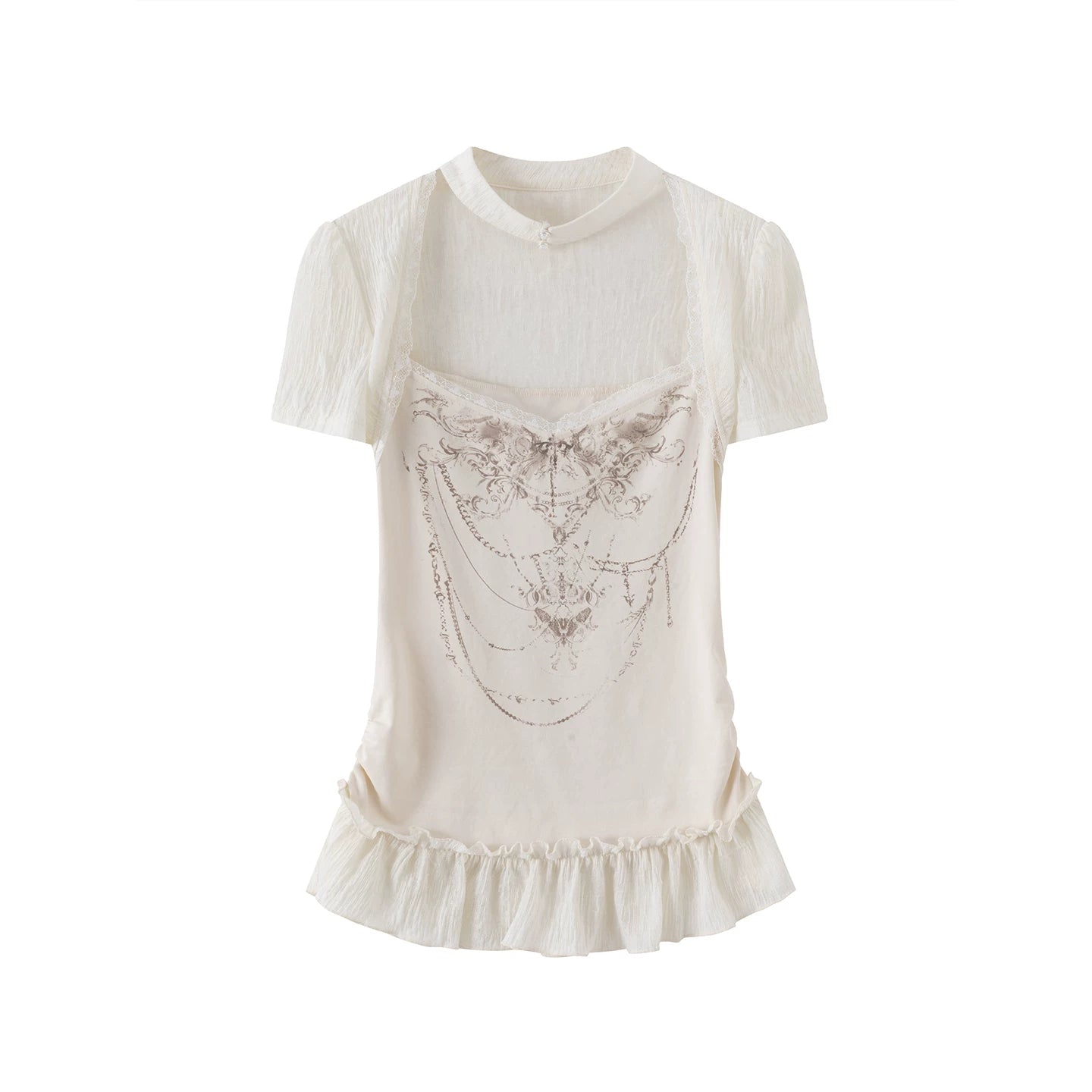 Gothic Lace Ruffled Vest